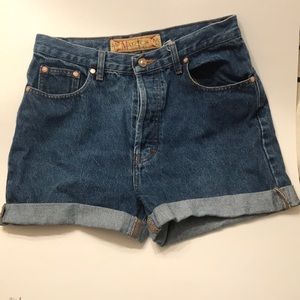 High waisted jean shorts